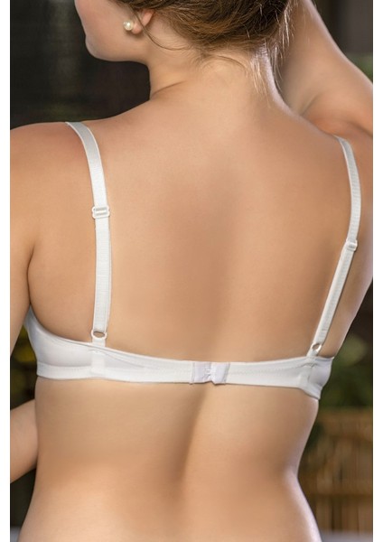 Günlük Kullanıma Uygun Ekru Zincir Aksesuarlı Yarım Push-Up Sütyen,destekli, Düşük Dekolte fiyatları