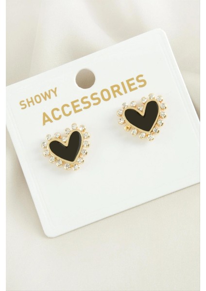 Ieg Kalp Sedef Taşlı Metal Küpe