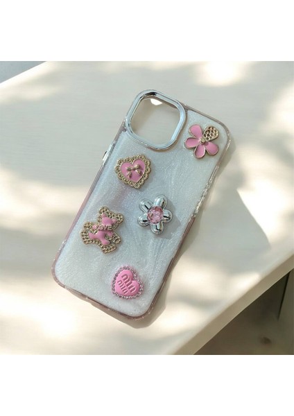 Apple Iphone 16 Uyumlu Gümüş Figüntaşlı Sert Kapak Kılıf . fiyatları