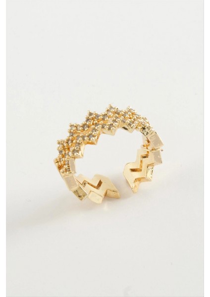 Ieg Zikzak Zirkon Taşlı Yüzük