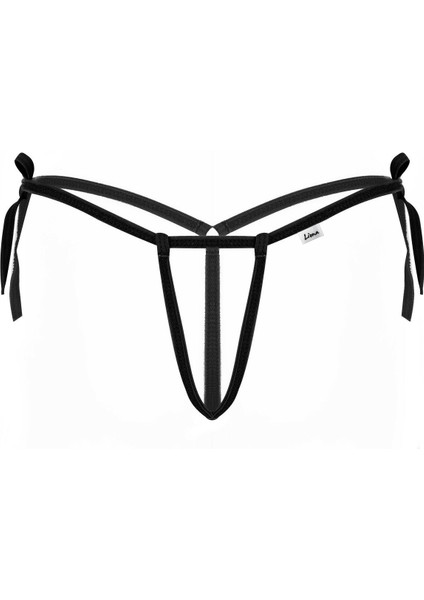 Siyah Ipli Kadın Fantazi G String