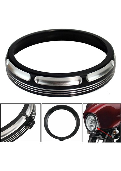 Harley Motosiklet Dönüşüm Kafası Işık Lambası Kapağı 7 Inç Lamba Kapağı Kafa Işık Lambası Trim Kapak Kapağı Koruyucu (Yurt Dışından) modelleri