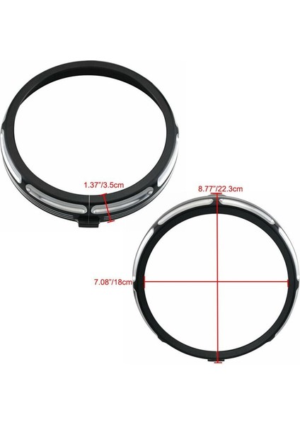 Harley Motosiklet Dönüşüm Kafası Işık Lambası Kapağı 7 Inç Lamba Kapağı Kafa Işık Lambası Trim Kapak Kapağı Koruyucu (Yurt Dışından) fırsatları