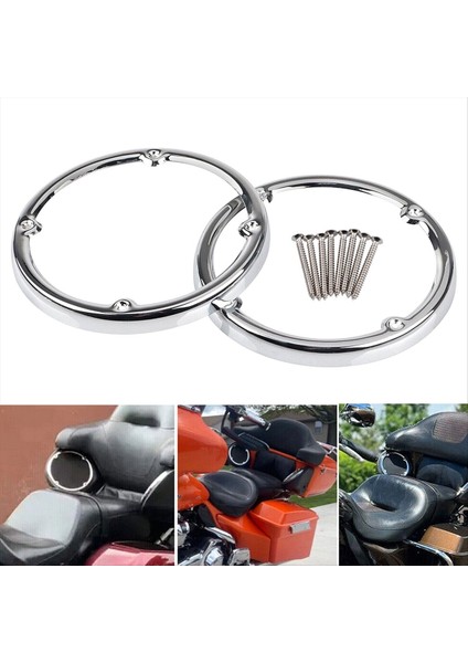 Harley Electra Street Glide Classic Flhtc Için Chrome Arka Tur-Pak Hoparlör Trim (Yurt Dışından)