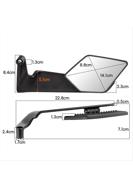 Motosiklet Dikiz Aynaları Ayarlanabilir Dönen Yan Görünüm Aynaları Motosiklet Aksesuarları (Yurt Dışından) fiyatları