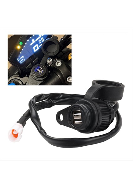 Yamaha Mt-09 Mt-07 XSR700 XSR900 Için Motosiklet Çift USB Şarj Cihazı Şarj Cihazı Soket Adaptörü (Yurt Dışından) fiyatları