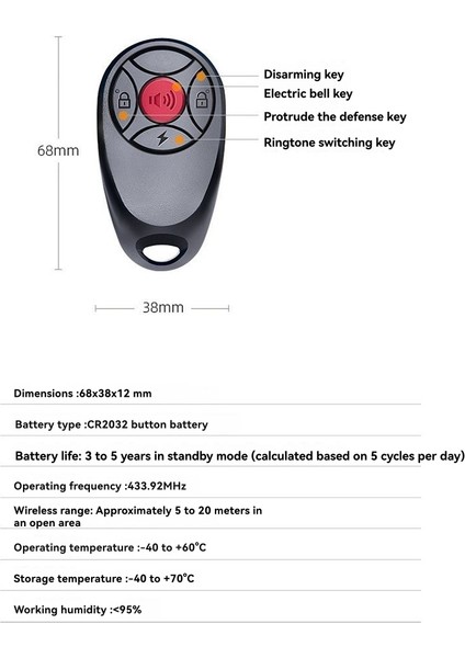 Su Geçirmez Motosiklet Bisikleti Hırsızlık Önleyici Alarm Kablosuz Uzaktan Kumanda Bisiklet Güvenlik Alarmı 113DB Elektrikli Araba Alarmı (Yurt Dışından) fırsatları