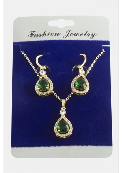 Ieg Damla Zirkon Taşlı Set Kolye