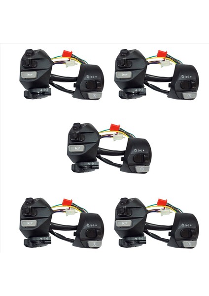 5 Pcs 22MM Motosiklet Anahtarları Açma/kapama Düğmesi Tolbar Ontrol Boynuz Turn Sinyal Başlangıç Anahtarı Yamaha Mio LC135 (Yurt Dışından)