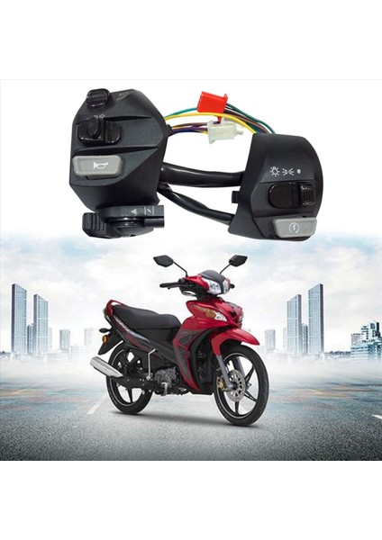 5 Pcs 22MM Motosiklet Anahtarları Açma/kapama Düğmesi Tolbar Ontrol Boynuz Turn Sinyal Başlangıç Anahtarı Yamaha Mio LC135 (Yurt Dışından) fiyatları