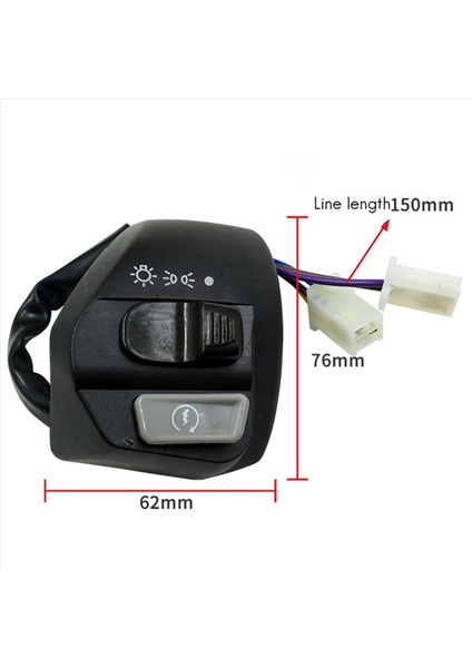 5 Pcs 22MM Motosiklet Anahtarları Açma/kapama Düğmesi Tolbar Ontrol Boynuz Turn Sinyal Başlangıç Anahtarı Yamaha Mio LC135 (Yurt Dışından) fırsatları