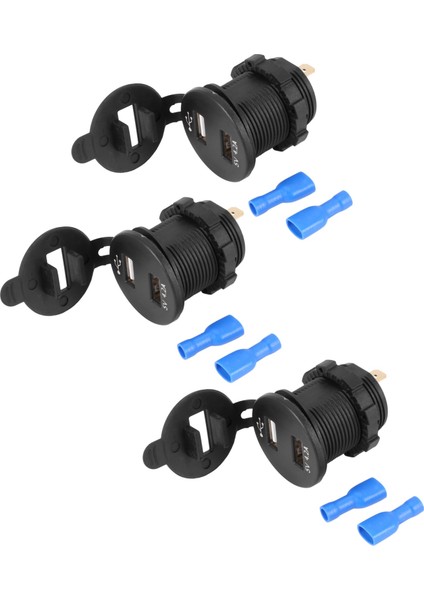 3x USB Araba Soketi 12V Araç Şarj Cihazı 5V 4 2A Çift USB Araç Şarj Cihazı Su Geçirmez Araba Adaptörü Adaptörü (Yurt Dışından)