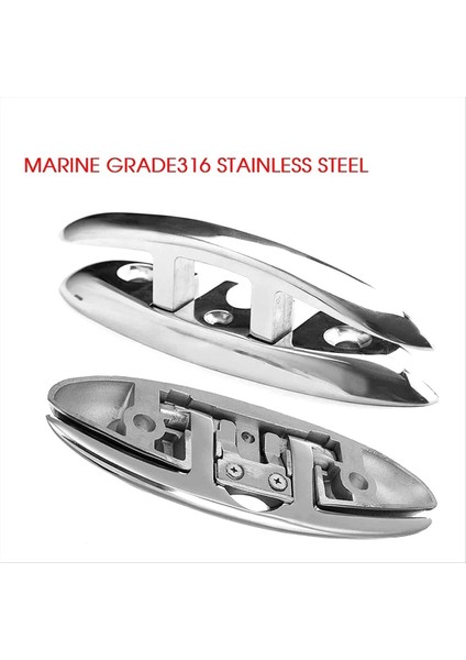 4pcs 6inch Paslanmaz Çelik Kepçesi Deniz Katlanabilir Tekne Kepçeleri Katlanır Güverte Demirleme Kepçesi Sifon Montajı Monte Tekne Yatları (Yurt Dışından) fırsatları