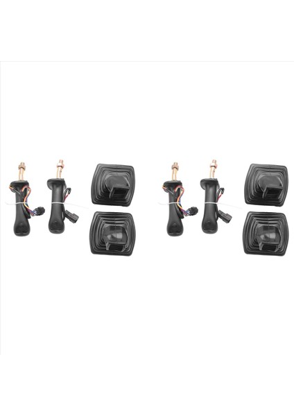 4pcs L+R 3 Düğmeler Ekskavatör Joystick Daewoo Doosan Dh DX150 215 225 300 370-9C Için Toz Kapağı ile Tutamaç Dişli Dişliler (Yurt Dışından)