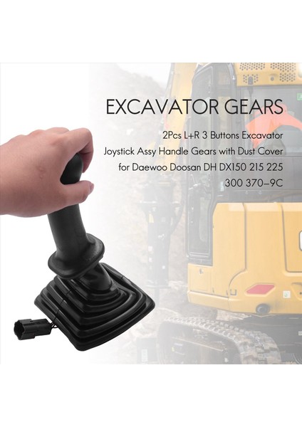 4pcs L+R 3 Düğmeler Ekskavatör Joystick Daewoo Doosan Dh DX150 215 225 300 370-9C Için Toz Kapağı ile Tutamaç Dişli Dişliler (Yurt Dışından) fırsatları