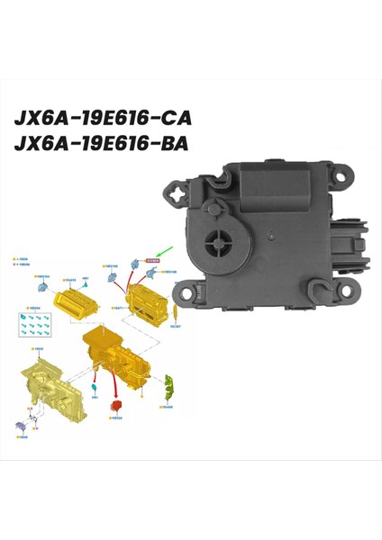 Araba Isıtıcı Kutusu Motor JX6A-19E616-CA Ford Focus Mk4 2019-2024 JX6A-19E616-BA Klima Isıtma Aktüatör Sürüşü (Yurt Dışından) fırsatları