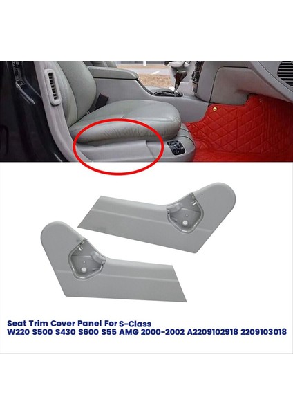 1pair Gri Koltuk Trim Kapak Paneli Mercedes-Benz S-Serisi W220 S500 S430 S600 S55 Amg 2000-2002 A2209102918 2209103018 (Yurt Dışından) modelleri