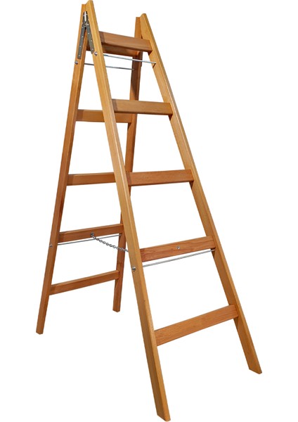 A Tipi Ahşap Merdiven 5+5 Basamaklı