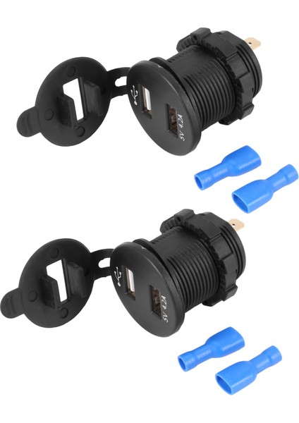 2x USB Araba Soketi 12V Araç Şarj Cihazı 5V 4 2A Çift USB Araç Şarj Cihazı LED Dijital Voltmetre ile Su Geçirmez Adaptörü (Yurt Dışından)