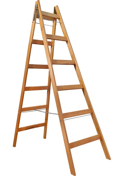 A Tipi Ahşap Merdiven 6+6 Basamaklı