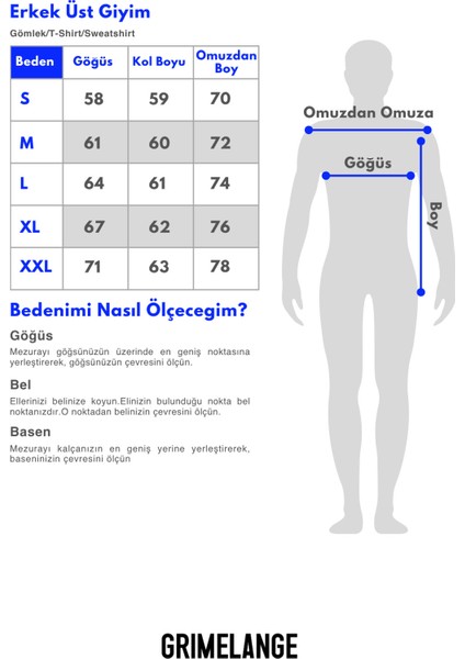 LUCIAN Erkek Göğsü Baskılı Yuvarlak Yaka Regular Fit İndigo Sweatshirt