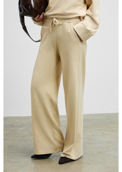 ZEHRULS Kadın Yumuşak Ve Esnek Kumaşlı Kordonlu Vizon Eşofman Altı fırsatları