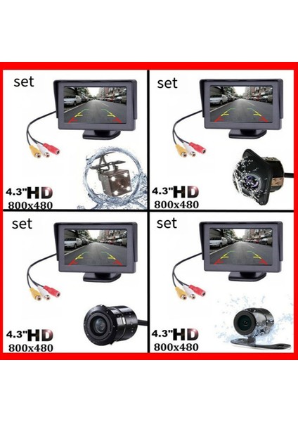 Araba Arka Görünüm Kamera Otopark Ekranı Ters Kamera 4 3inch Ekran CST-920 (Yurt Dışından) fiyatları