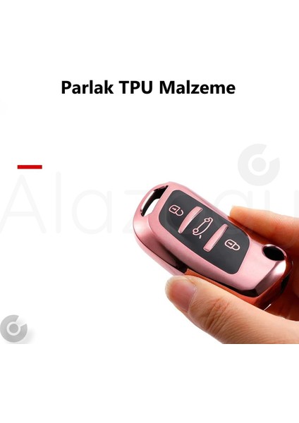Peugeot 107 207 307 407 308 408 3008 5008 Citroen C3 C4 C5 Ds Parlak Tpu Anahtar Kılıfı (1 Adet)