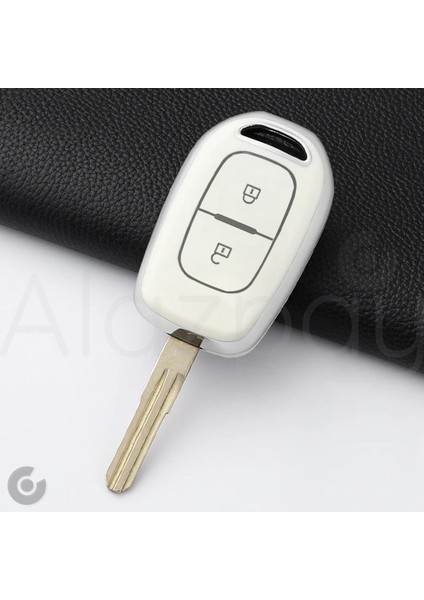 Renault Clio Megane Scenic Twingo Laguna Dacia Duster Dokker Logan Gümüş Kenar Tpu Anahtar Kılıfı