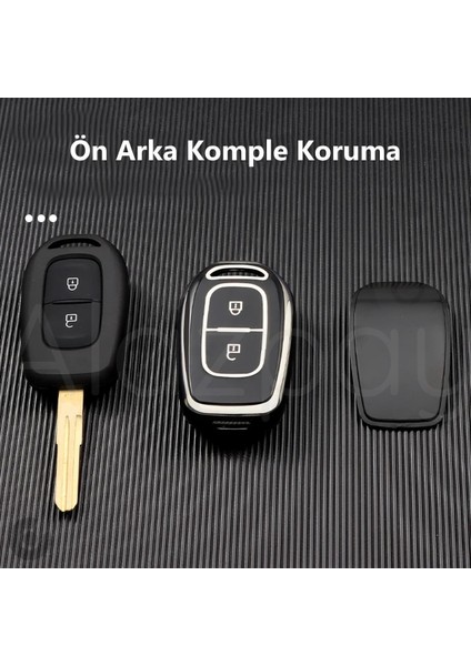 Renault Clio Megane Scenic Twingo Laguna Dacia Duster Dokker Logan Gümüş Kenar Tpu Anahtar Kılıfı modelleri