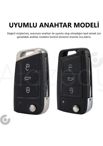 Volkswagen Seat Skoda Sustalı Elmas Kesim Tpu Anahtar Kılıfı fiyatları
