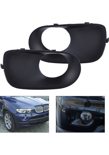 1paır Sol ve Sağ Ön Tampon Sis Lambası Kapak Kapağı Kaplama Çerçevesi 51117129299 51117129300 -Bmw X5 E53 2003-2006 (Yurt Dışından) fiyatları