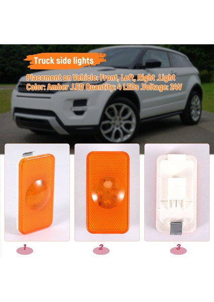 10PCS 24V Kamyon LED Yan Işaret Işıkları Kamyon Yan Işıkları Renault Kamyonları Için Dönüş Sinyalleri Volvo Kamyonlar 20789440 (Yurt Dışından) indirimleri