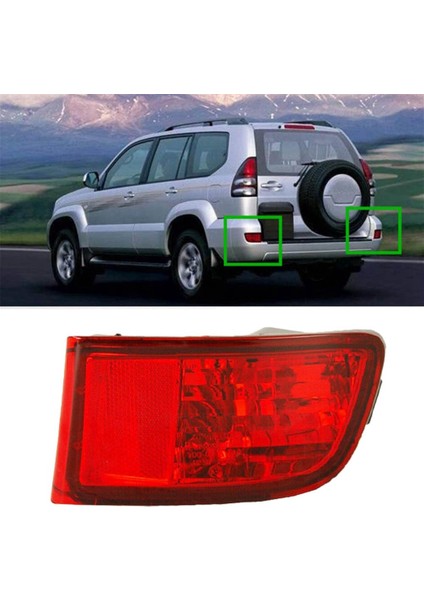 Arka Tampon Reflektörleri Işıklar Toyota Land Cruiser Prado 120 Kuyruk Lambası 2002-2009 Için Ampul Yok Arka Işık Kuyruğu Işık Kabuğu Yok (Yurt Dışından) fırsatları