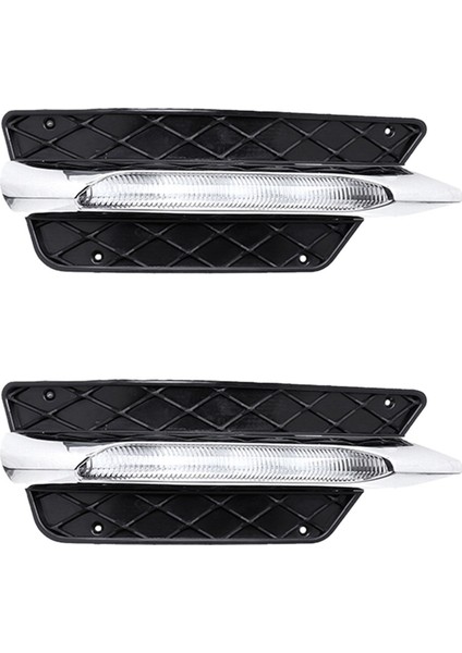 2x Drl Ön Tampon Izgara Kalıplama LED Fog Fog Gündüz Benz W204 2012-14 Için Mercedes Için Işık Sis Lambası (Yurt Dışından)