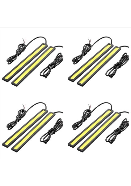 8 x Su Geçirmez Süper Parlak Araba Drl Sis Sürüş Lambaları Koçanı LED Açık Beyaz (Yurt Dışından)