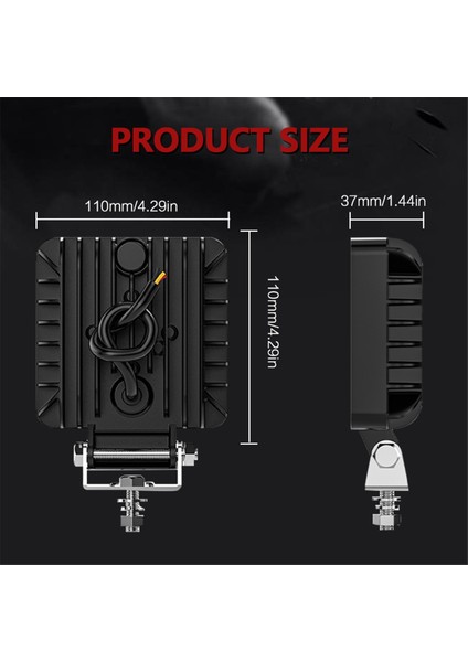 4 Inç Araba LED Iş Işık Farklı Far Beyaz Sarı Offroad Sürüş Spot Işığı Kamyon Arabalar Için Işık Suv Boat (Yurt Dışından) fırsatları