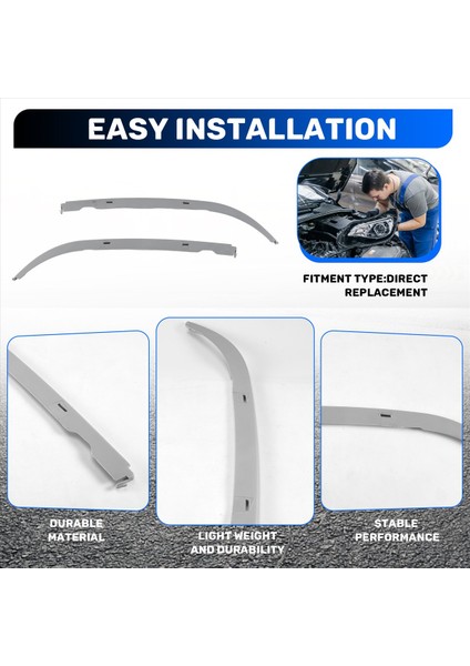 Araba Ön Taraf Far Alt Kalıp Trim 51138168809 51138168810 For-Bmw 5 Serisi E39 525I 528I 530I 540I M5 (Yurt Dışından) indirimleri