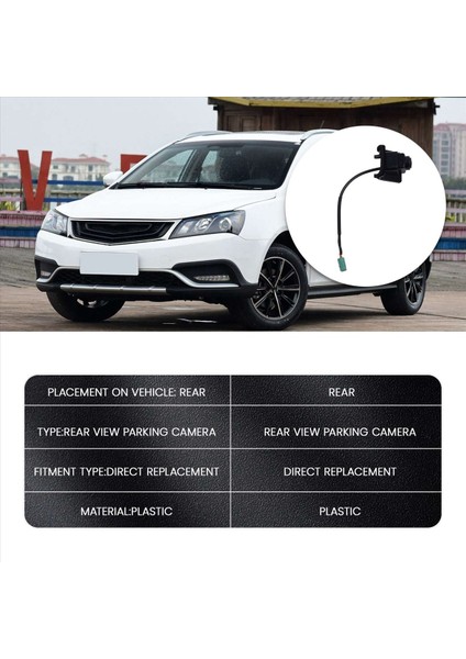 Arka Görüntü Kamera Park Yardımı Yedek Kamera Geely Emgrand 2014-2017 1017028220 10170-28220 (Yurt Dışından) modelleri