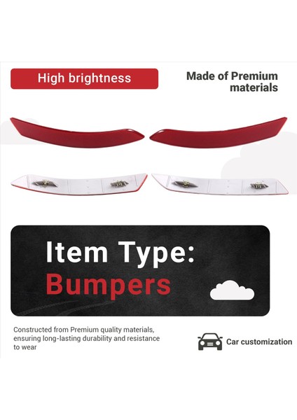 Araba Arka Tampon Reflektörleri Işık Kapağı 63147210587 63147210588 Bmw 6 Serisi F06 F12 F13 (Yurt Dışından) fırsatları