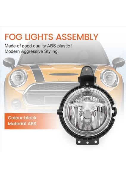 1x Ön Tampon Sis Lambaları Kapak For-Bmw Mini Cooper R55 R56 R57 R58 R59 2006-2014 63172751295 (Yurt Dışından) modelleri