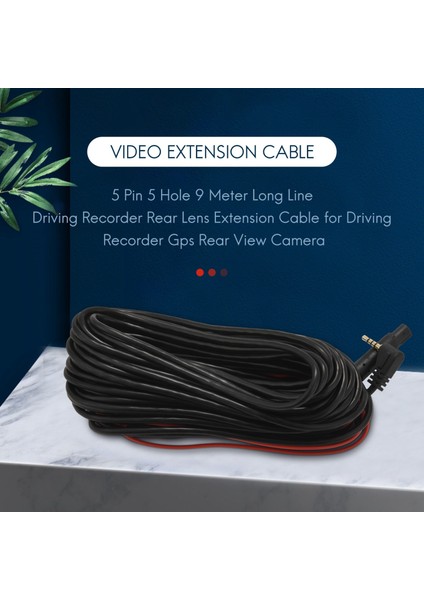 5 Pin 5 Delik 9 Metre Uzunluğunda Çizgi Sürüş Kaydedici Arka Lens Uzatma Kablosu Kayıt Cihazı Gps Arka Görünüm Kamerası (Yurt Dışından) fiyatları