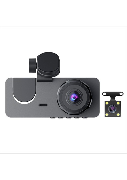 Araba Için 3 Kanal Çizgi Kamera 1080P Hd Araba Kamerası Ön Arka Gece Görüşü 170 ° Geniş Açı Döngü Kaydı (Yurt Dışından) modelleri