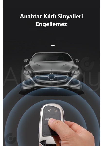 Fiat Egea 500X Jeep Grand Cherokee Wrangler Renegade Compass Chrysler Tpu Anahtar Kılıfı