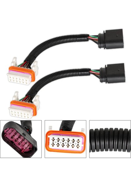 4pcs Araç Far Kablo Kablo Demeti Volkswagen 2004-2007 Adaptör Tel Kablo Demeti 7L6-971-071-A 7L6971071A (Yurt Dışından) modelleri