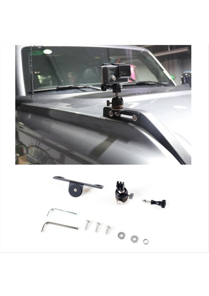 Gopro Action Camera Mount Tutucu Için Ford Bronco 2021-2023 Hood Trail Manzaraları Yan Serbest Bırakma Kolu Montajı (Yurt Dışından) modelleri