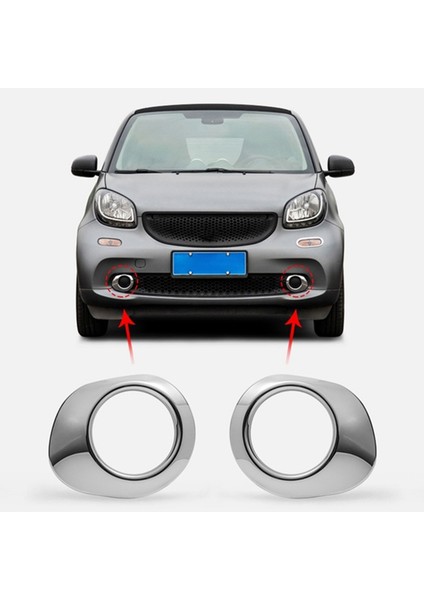 Araba Ön Sis Lambası Araç Aksesuar Dış Araba Sticker Abs Krom Trim Mercedes Smart 453 Forfour Fortwo (Yurt Dışından) fiyatları
