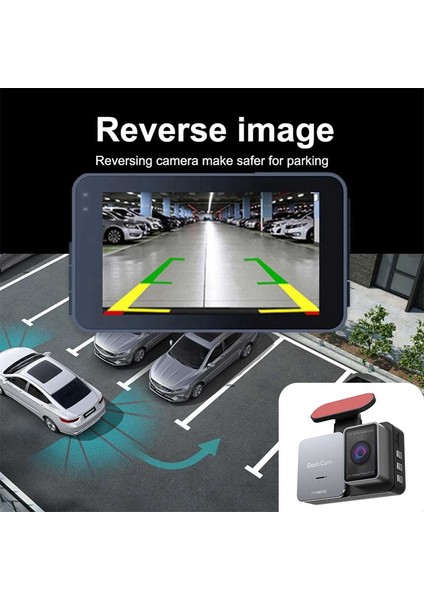 Araba Dvr Dashcam IPS Çift Lens Otomatik FHD1080P Park Park Izleme Kamera Arka Kamera (Yurt Dışından) fiyatları