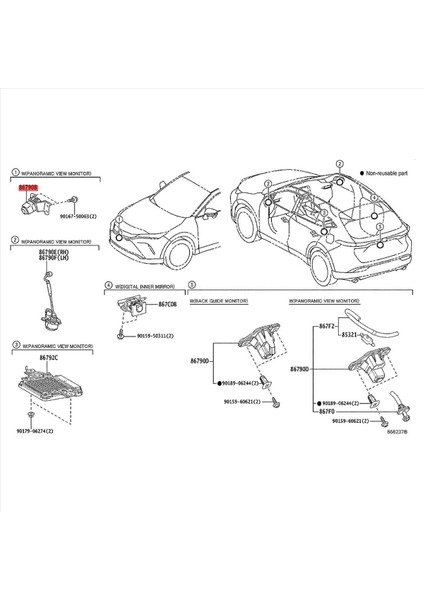 Ön Görünüm Kamera 86790-48251 86790-16031 Toyota Harrier Venza Için Tampon Izgara Kamerası 2020-2023 Surround Assist Kamera (Yurt Dışından) fırsatları