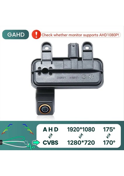 AHD1080P-175DEG Arka Görünüm Kamera Gece Görme Benz E Sınıfı E200 E260 E300 E350 E63 W212 C207 W207 (Yurt Dışından) fırsatları